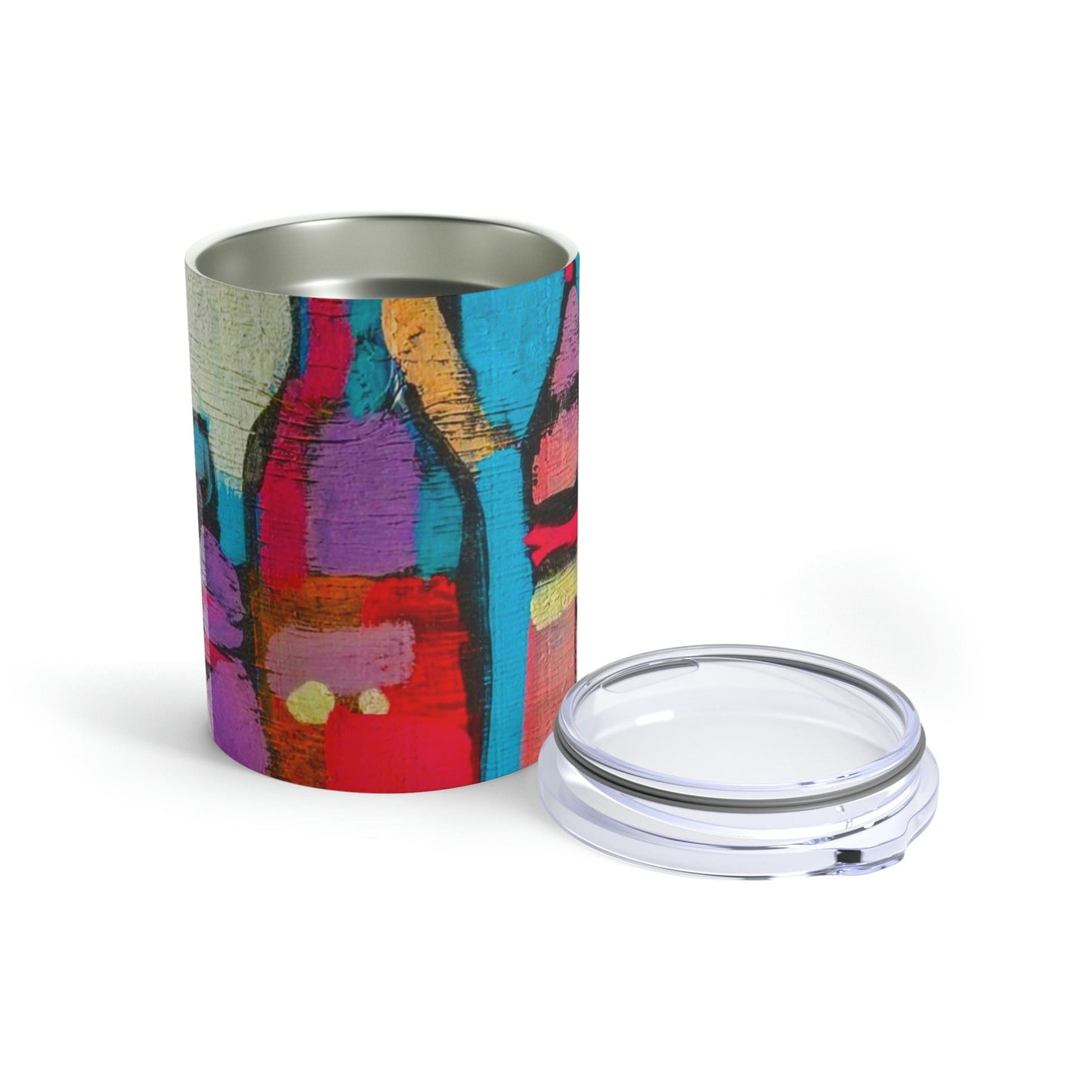 Insulated Tumbler 10oz - Sutileza Smooth Colorful Abstract Print