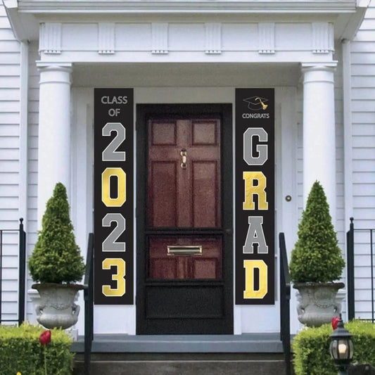 Decorative Grad 2023 Hanging Flags