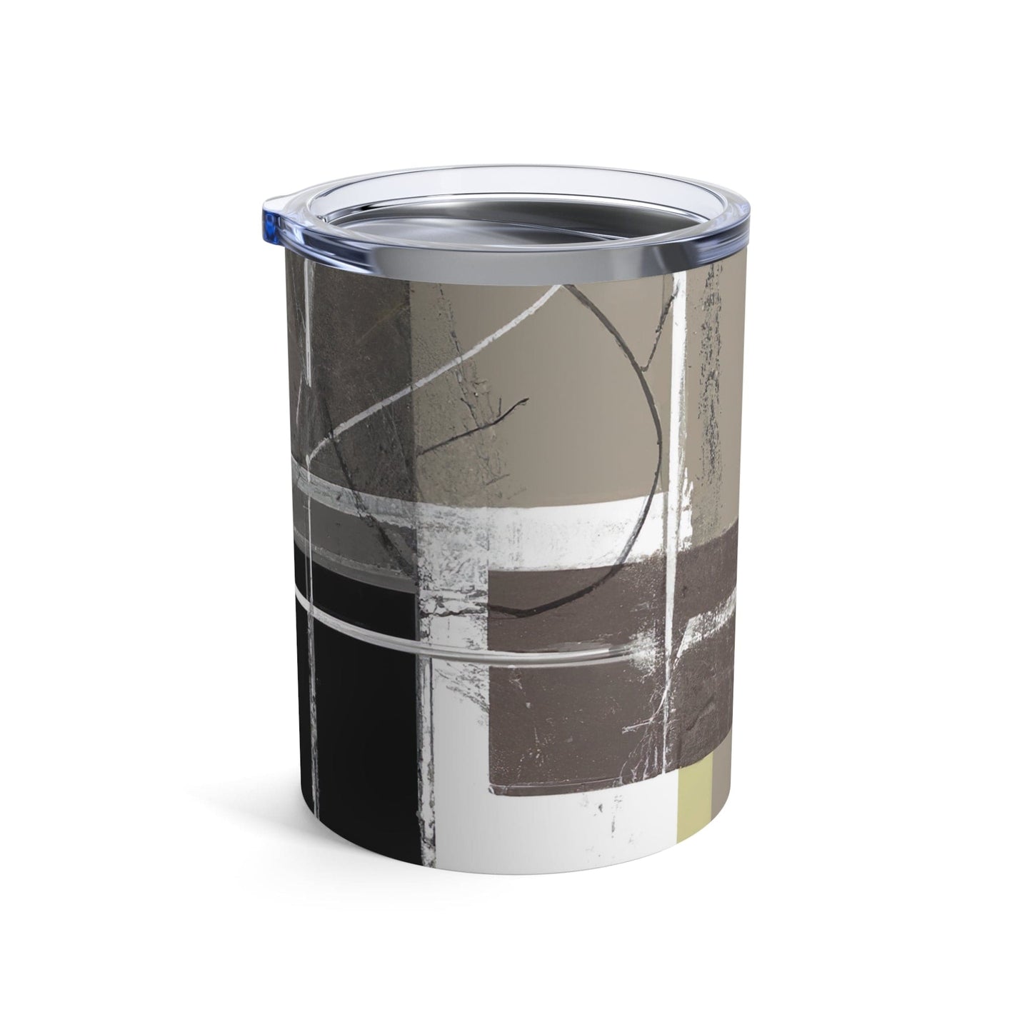 Insulated Tumbler 10oz Abstract Brown Geometric Shapes