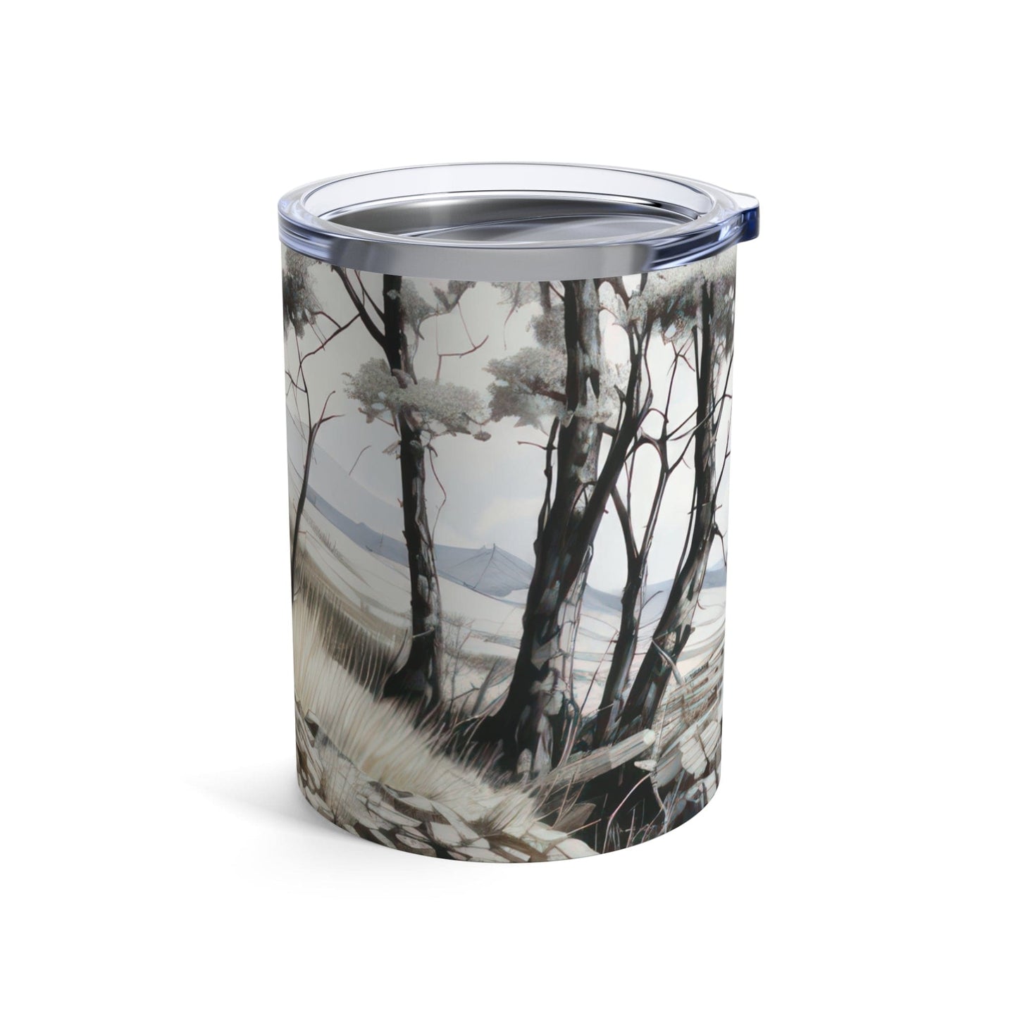 Insulated Tumbler 10oz Still Waters Watercolor Peaceful Lake Print