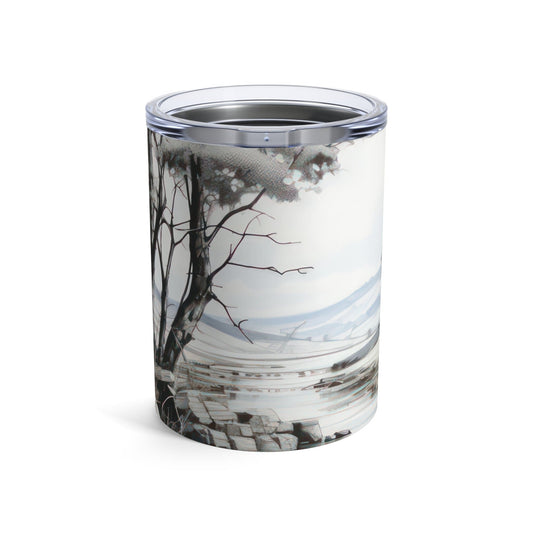 Insulated Tumbler 10oz Still Waters Watercolor Peaceful Lake Print