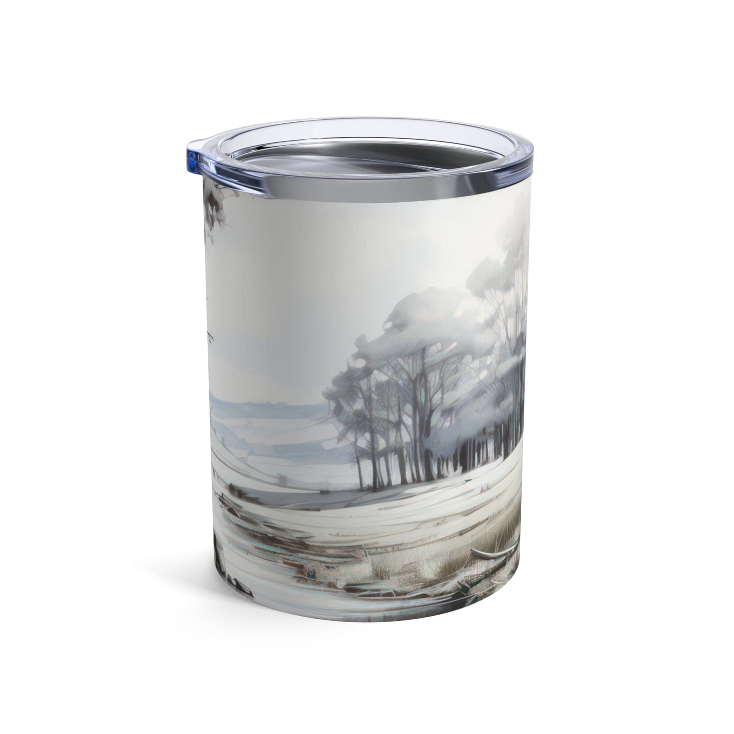 Insulated Tumbler 10oz Still Waters Watercolor Peaceful Lake Print