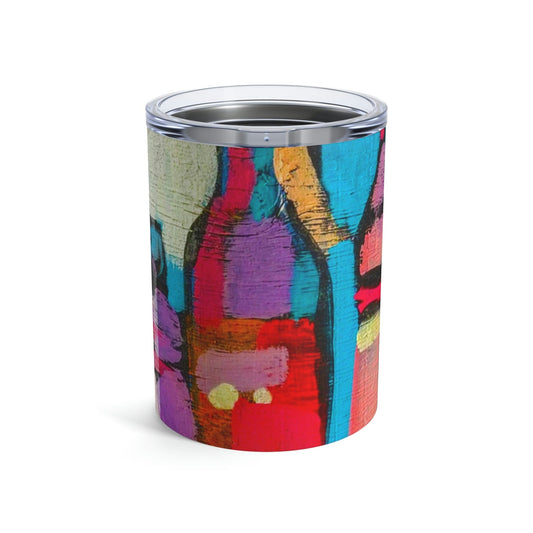 Insulated Tumbler 10oz - Sutileza Smooth Colorful Abstract Print