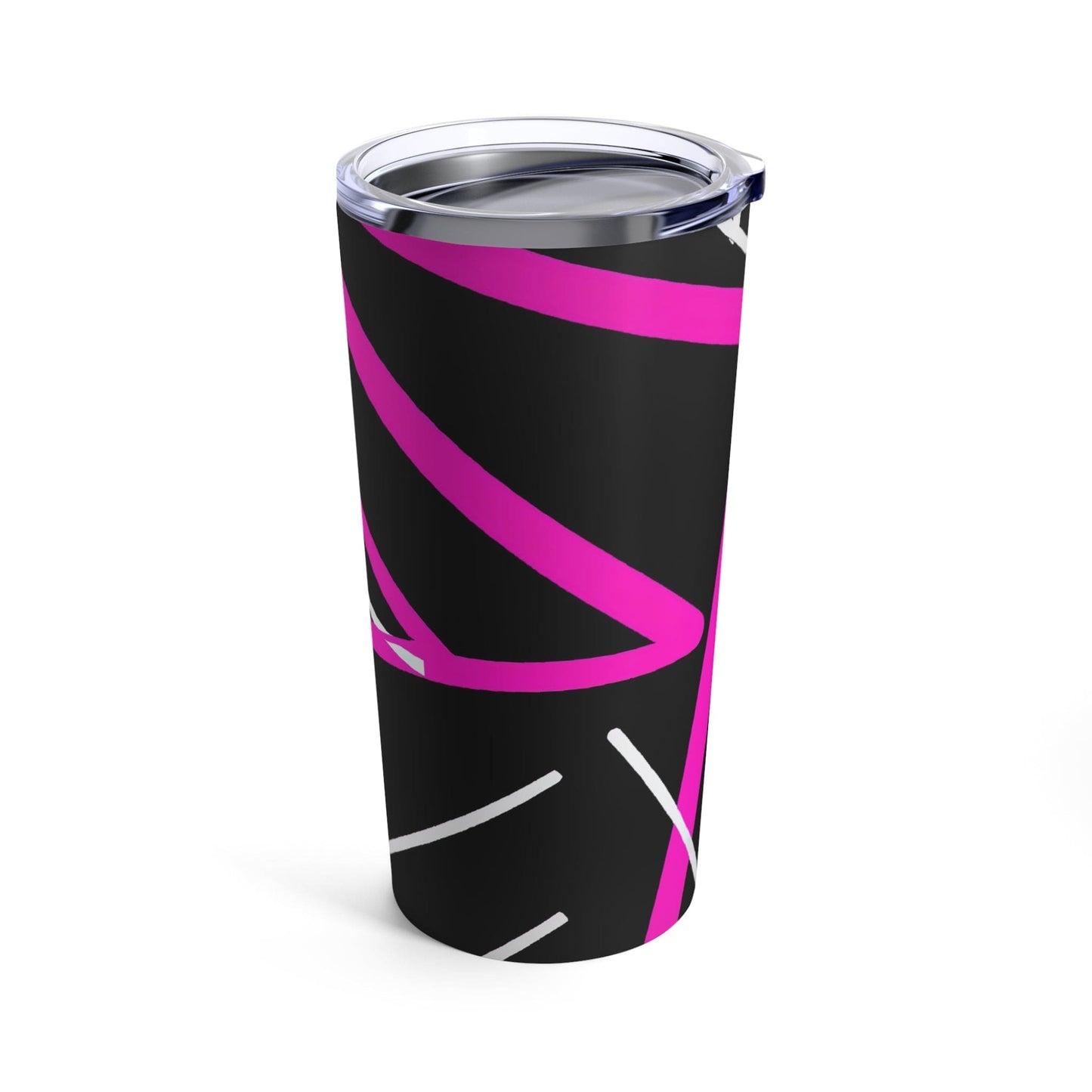 Insulated Tumbler 20oz Black and Pink Pattern