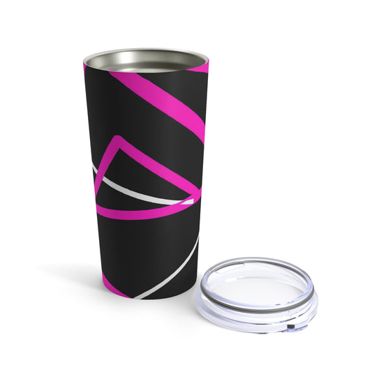 Insulated Tumbler 20oz Black and Pink Pattern